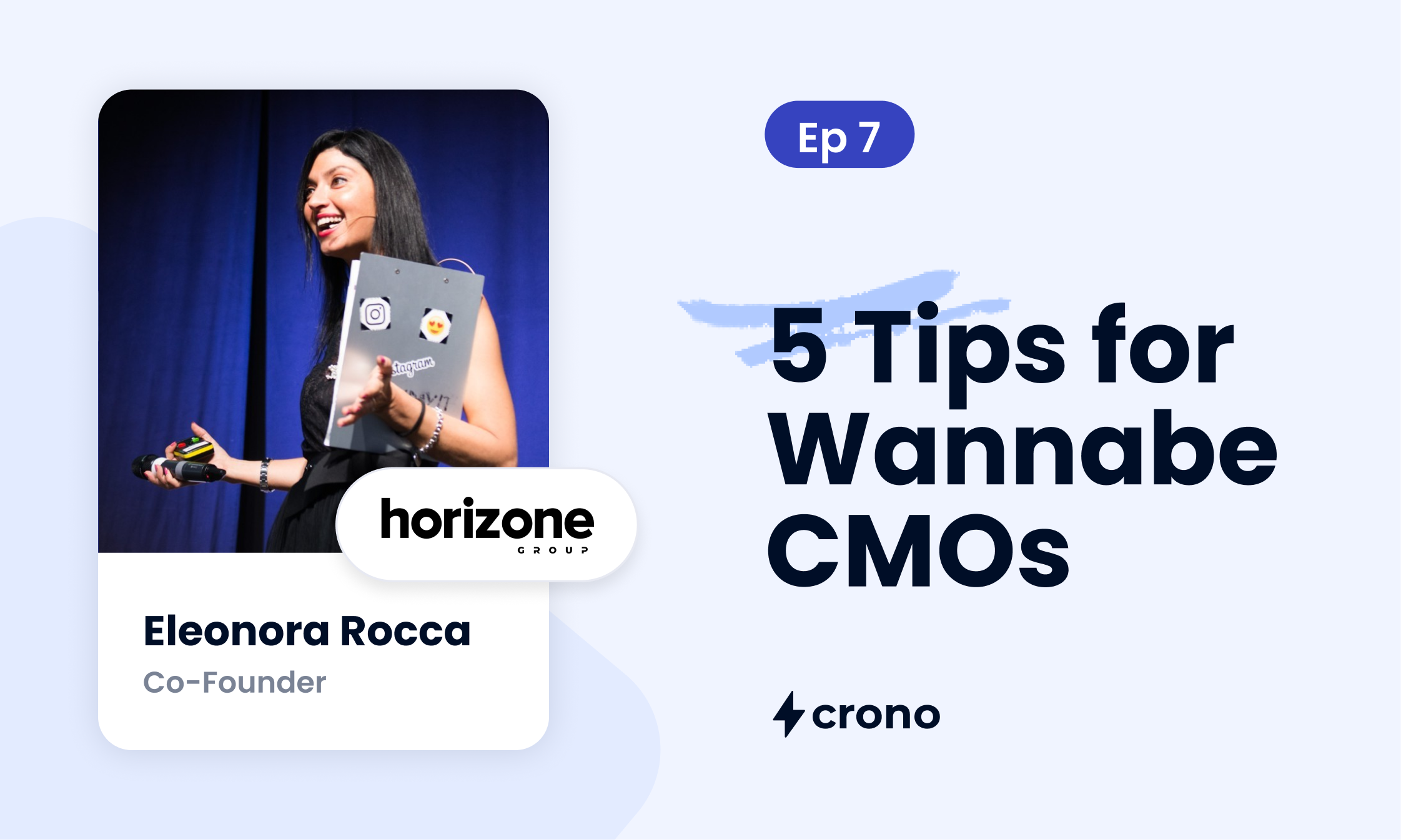 5 Tips for Wannabe CMOs ep. 7 cover with Eleonora Rocca's image