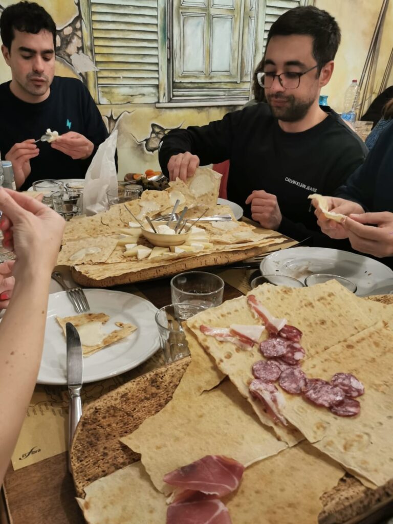 Crono founders eating at a table